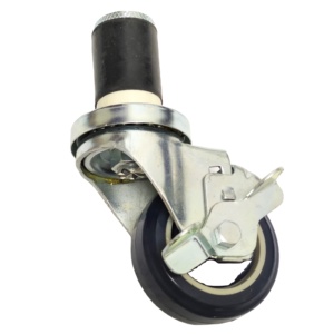 HM2204 3 Zoll Schwarz-Weiß-Rundrohr-Erweiterung Lean Tube <span class=keywords><strong>Caster</strong></span> Compound Wire Rod Tube Mute Universal Castors Wheel - Product Image 1