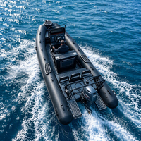 Bateaux semi-rigides gonflables (RIB) Orca Hypalon de 20 pieds, puissants et modernes, pour les sorties familiales et les sports nautiques en haute mer (CE)