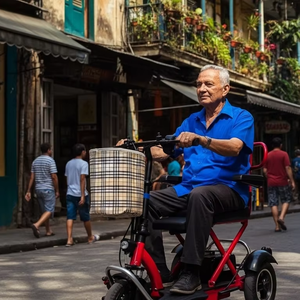 <span class=keywords><strong>Tricycle</strong></span> <span class=keywords><strong>Électrique</strong></span> Pliant Avancé, Scooter <span class=keywords><strong>à</strong></span> 3 Roues Assisté, Fauteuil Roulant <span class=keywords><strong>Électrique</strong></span> Léger pour Personnes Handicapées - Product Image 4