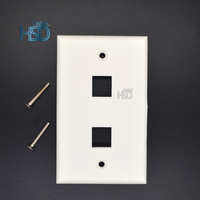 Plaque frontale de Type USA, 2 Ports, plaque murale pour prise Jack Keystone RJ45, 2 Ports, meilleur prix