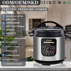 Áp suất điện Nồi cơm điện chậm nồi hấp xào Sữa chua & ấm hơn Hỗ trợ tự làm núm thép không gỉ màu đen 8 Quart - Product Image 3