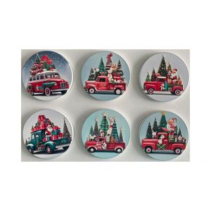 Aimant de réfrigérateur 3D de Noël Art Déco, décorations magnétiques sonores pour croisière, voiture, vacances, pour réfrigérateur - Product Image 1