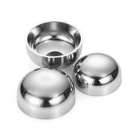 Tapa de Tubería de Acero Inoxidable 304 de Baja Presión, Resistente a la Corrosión, Pulida, de Grado Sanitario, con Superficie de Espejo, Soldada y Estampada