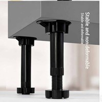 Pieds de canapé réglables en PVC, pieds ronds en plastique disponibles pour armoires modernes, hauteur moyenne à haute, 28 mm