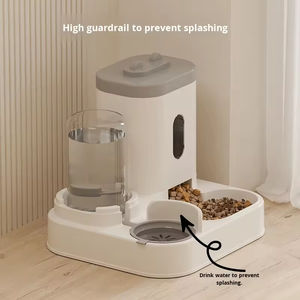 Comedero Automático 2 en 1 para Gatos y Perros, Juego de Platos de Plástico Resistente con Dispensador de Agua de Gran Capacidad - Product Image 5