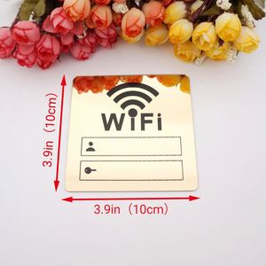 Autocollant Miroir Acrylique WiFi pour Lieux Publics, Maisons, Boutiques – Panneau d'Affichage pour Compte et Mot de Passe WiFi (écriture manuscrite) - Product Image 5