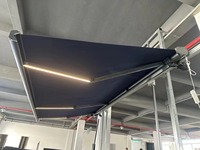 Auvent rétractable motorisé à cassette complète avec structure en aluminium, protection UV pour terrasse, jardin, télécommande, directement de l'usine