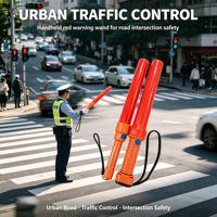 Bâton de signalisation LED rouge intégral, alimenté par batterie, IP65, portatif, pour le guidage d'aéronefs en aéroport, vente en gros OEM Lzk