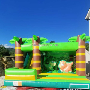Castello Gonfiabile a Tema Giungla per Compleanno a Prezzo di Fabbrica, Castello Gonfiabile Commerciale con Dinosauri - Product Image 1