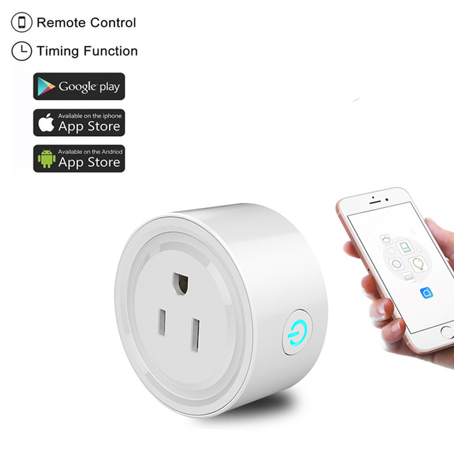 TGETH WIFI Smart Plug US Plug 10A CE Certified Smart Timing Socket Wireless Outlet Control Function Smart Home Automation