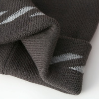 Gorro Casual Ajustable de Doble Capa de Jacquard Acrílico con Borde Plegable y Tiras Reflectantes para Actividades Nocturnas al Aire Libre; Cálido