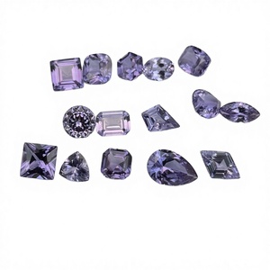 Piedra de corindón cultivada en laboratorio que cambia de color, en forma redonda, ovalada, tipo cojín, cuadrada, de corazón, piedra Alexander. - Product Image 3