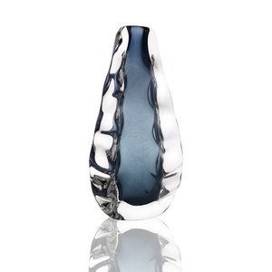 <span class=keywords><strong>Vase</strong></span> en verre soufflé à la main, style bohème artistique, <span class=keywords><strong>grand</strong></span> <span class=keywords><strong>vase</strong></span> <span class=keywords><strong>de</strong></span> table pour mariage, couleur aquamarine - Product Image 1