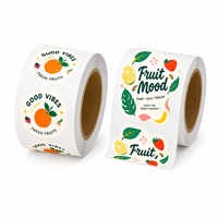 Gepersonaliseerde logo diepvriesvoedsel duurzame etiketten stickers waterdichte aangepaste etiketten voor voedsel fruit verpakkingen