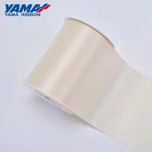 Yama-cinta de satén de una cara, poliéster liso, 75mm, 3 pulgadas, barato