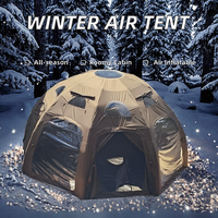 Nouvelle tente de camping gonflable double couche en coton, moins chère, deux chambres, résistante à l'eau et respirante
