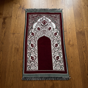Tapis de prière Janamaz réversible et pliable en polyester, de style kilim doux, lavable à la maison, pour le ramadan, pour les musulmans - Product Image 4