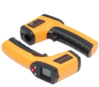 Pirometer LCD industri digital suhu tinggi profesional dengan fungsi lampu latar dan tahan