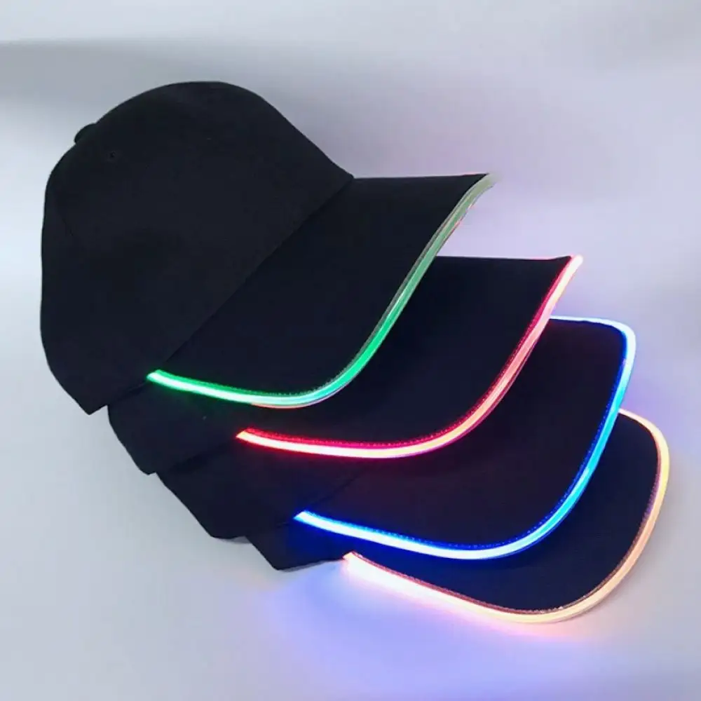 High quality LED Light up led cap custom approved unisex led flashing party baseball hat