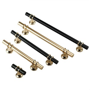 Modern Aluminium Black Gold Door Handles Kitchen Cabinet Handles Solid Drawer Knobs Fashion Furniture Handle Hardware