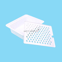Caja de Almacenamiento para Tubos de Ensayo Médicos de Plástico PP Blanco Autoclavable de Alta Calidad con Tapa, Personalizada por YZG