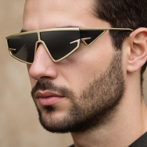 Lunettes de soleil œil-de-chat pour homme KSL-98395, protection UV400, monture plastique et métal, pare-soleil classe 2, noires, mode extérieure - Product Image 5