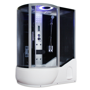 Tích hợp phòng tắm vuông 8mm dày trượt kính lướt tắm cho khách sạn nhà tắm hơi bồn tắm ướt khô tách khung chải - Product Image 1