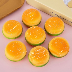 Hamburger <b>Squishy</b> Food Funny Cute Novelty Stress Relief Simulation Burger Squeeze Stress Toy Release Fidget Punching Ball - Product Image 3