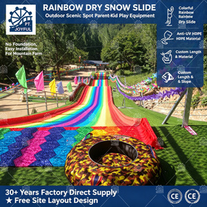 สไลเดอร์หิมะแห้งสีรุ้งหลากสี วัสดุ HDPE ป้องกันรังสียูวี สำหรับเล่นกลางแจ้ง สถานที่ชมวิว อุปกรณ์เล่นสำหรับพ่อแม่ลูก ได้รับการรับรองจาก TrustPass - Product Image 1