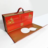 Anpassbare Umweltfreundliche Biologisch Abbaubare Schokoladen-Papierbox mit Magnetverschluss und Griff, Handgemachte Doppeltür-Geschenkbox mit Fotorahmen