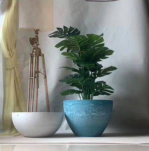 Ciotola semplice fatta a mano 30cm sospensione a parete rotonda Macetero vasi di plastica appesi fioriera a buon mercato - Product Image 4