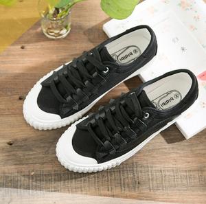 Chaussures en <span class=keywords><strong>toile</strong></span> blanches unies pour femmes, baskets tendance pour filles à lacets, Style marche - Product Image 5