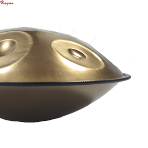 Handpan professionnel Raysen 10 notes, tambour en acier doré pour la guérison sonore, 43cm/53cm pour adultes, en acier inoxydable, Pantam D Amara - Product Image 5