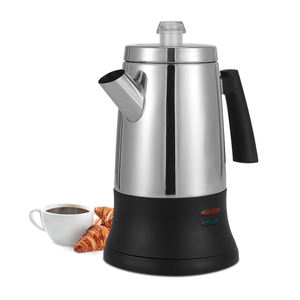 Machine à café <span class=keywords><strong>électrique</strong></span> entièrement automatique <span class=keywords><strong>mini</strong></span> <span class=keywords><strong>4</strong></span> 6 <span class=keywords><strong>tasses</strong></span> en acier inoxydable avec poignée en plastique Percolateur - Product Image 5