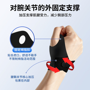 Attelle de soutien du poignet Anqisheng L pour main gauche en spandex pour soulager la douleur des blessures sportives - Product Image 2