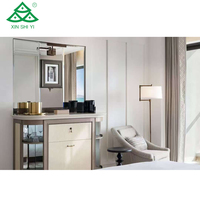 Fabricant de meubles d'hôtel sur mesure, ensemble complet de chambre d'hôtel 5 étoiles, équipement de chambre à coucher avec lit queen size