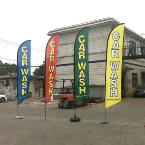 Desain Logo kustom spanduk bendera iklan promosi bendera bulu pantai dengan tiang serat kaca atau Aluminium - Product Image 6