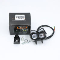 Nouveau projecteur LED 12W en forme de diamant, lumière avant universelle pour moto, fonction clignotante à 2 lentilles, 12000Lm