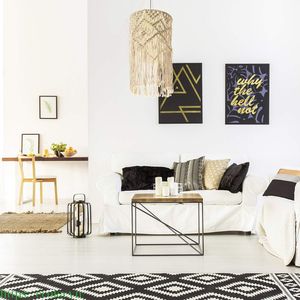 Pantalla de Lámpara de Macramé Tejida a Mano, Estilo Nórdico Bohemio, 100% Algodón Transpirable, Accesorios para Lámparas Colgantes, Precio Económico, de Vietnam - Product Image 5