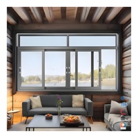 Minimalismo de estilo italiano PDP Venta al por mayor Ventanas correderas de doble acristalamiento Energía Aleación de aluminio Exterior Hoteles Sótanos Colgantes