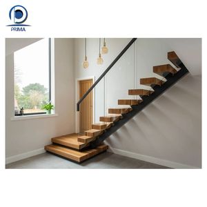 <span class=keywords><strong>Escaleras</strong></span> en voladizo de balaustrada blanca de estilo francés Prima para <span class=keywords><strong>escaleras</strong></span> de diseño contemporáneo Escalera prefabricada <span class=keywords><strong>Escaleras</strong></span> comunes para el hogar - Product Image 6