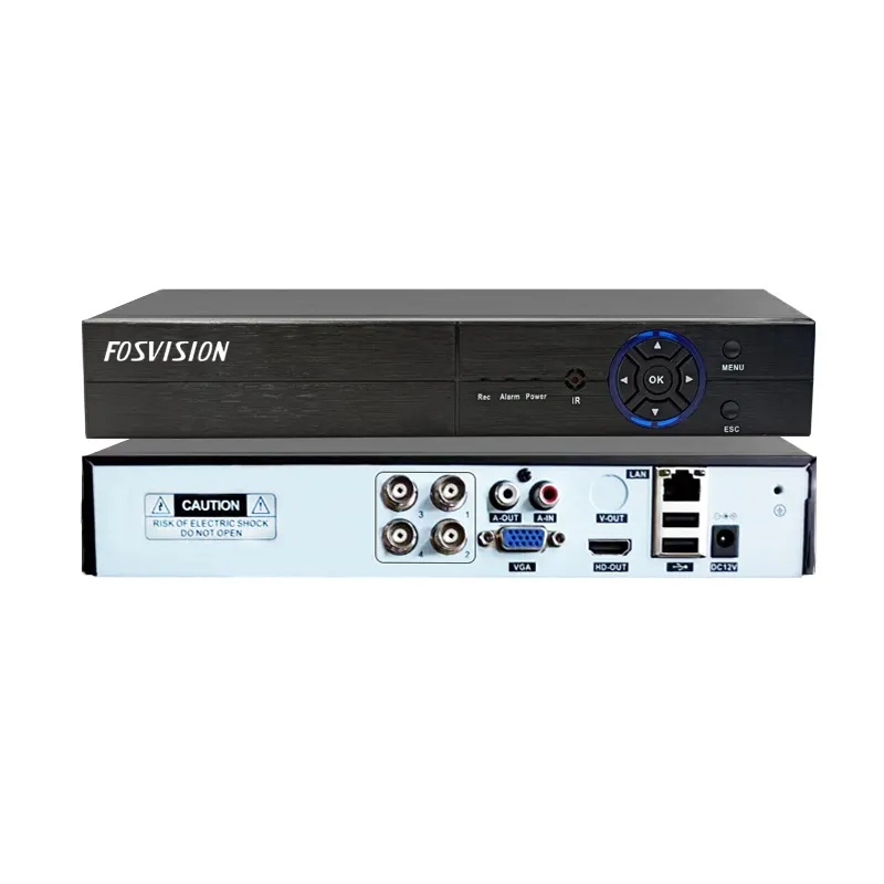 fosvision High Quantity AHD TVI CVI IP CVBS 5 in 1 H.265 5MP CCTV DVR 4 Channel Digital Video Security Recorder DVR 4CH