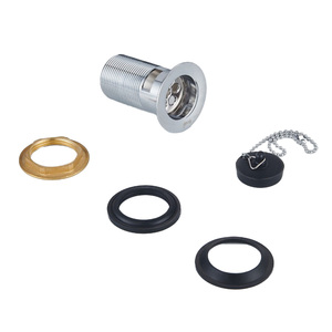 Bouchon de vidange <span class=keywords><strong>en</strong></span> acier inoxydable 304 avec trou de trop-plein pour lavabo de salle de bain, vente <span class=keywords><strong>en</strong></span> gros d'usine, inclut bouchon et bande de fixation - Product Image 5