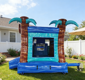 Vente de châteaux gonflables géants de la jungle, château gonflable South Beach 5-1 Combo, château gonflable en forme de palmier, château gonflable - Product Image 6