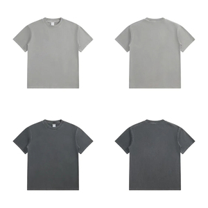 Camiseta personalizada de alta calidad lavado ácido Vintage hombres impreso de gran tamaño Vintage algodón camisetas personalizadas camiseta - Product Image 3