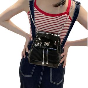 Nouveauté : Sac bandoulière tendance en PU pour femme, design uni, doublure en polyester, fermeture rétro, facile à assortir - Product Image 5