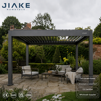 Pergola en aluminium Jiake avec toit à lames motorisées, gazebo d'extérieur pour jardin, vente en gros au Royaume-Uni, certifiée CE