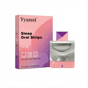 Natural Calming Sleep Oral Strips 30pcs Easy Melt Instant Dissolve Thin <b>Film</b> Support All Night Relax Wholesale OEM For Adults - Product Image 1