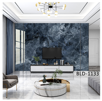 Panneau mural en PVC moderne, imperméable, haute brillance, ignifuge, alternative au marbre, pour usage domestique et salle de sport, feuille UV