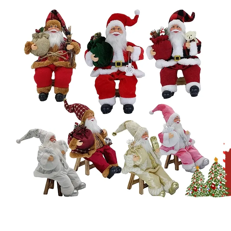 Santa Claus Father Christmas 35CM Sitting Decorations Christmas Toys Christmas Gifts